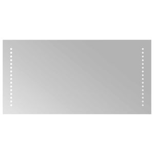 vidaXL LED Bathroom Mirror Transparent 60 x 30 cm Tempered Glass