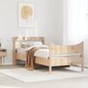 vidaXL Bed Frame with Headboard 100x200 cm Solid Wood Pine