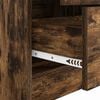 vidaXL Highboard with Drawer Smoked Oak 45.5 x 34 x 127 cm