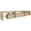 vidaXL TV Cabinet with LED Lights Sonoma Oak 215x36.5x40 cm