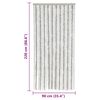 vidaXL Fly Curtain Light Grey and White 90x220 cm Chenille