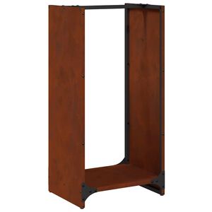 vidaXL Firewood Rack 40x30x80 cm Weathering Steel