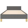 vidaXL Bed Frame without Mattress Dark Grey 90x190cm Single Fabric