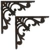 vidaXL Wall Shelf Brackets 2 pcs Antique Brown 21.5 x 21.5 x 3.5 cm