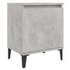 vidaXL Bed Cabinets with Metal Legs Concrete Grey 40x30x50 cm