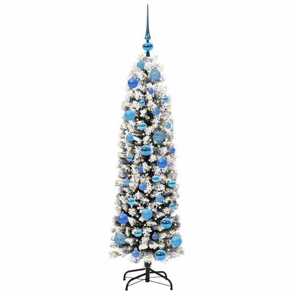 vidaXL Artificial Christmas Tree with 150 LEDs with Stand Green 150 cm