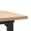 vidaXL Coffee Table O-Frame 110x40x45.5 cm Solid Wood Pine and Steel
