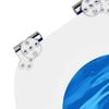 vidaXL WC Toilet Seats with Soft Close Lid 2 pcs MDF Blue Water Drop Design