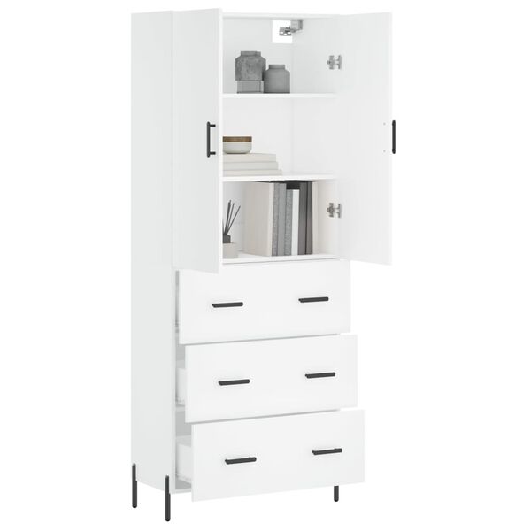 vidaXL Highboard White 69.5x34x180 cm Engineered Wood