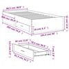 vidaXL Bed Frame with Drawers without Mattress White 100x200 cm