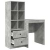 vidaXL Desk with Drawer 2 pcs Concrete Grey