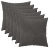 vidaXL Cushion Cover 6 pcs HEERLEN Dark Grey 30 x 30 cm Velvet
