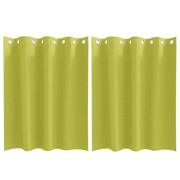 vidaXL Blackout Curtains with Rings 2 pcs Green 140 x 140 cm Polyester