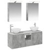 vidaXL Bathroom Cabinet Set 5 pcs Concrete Grey 50 x 14.5 x 70 cm