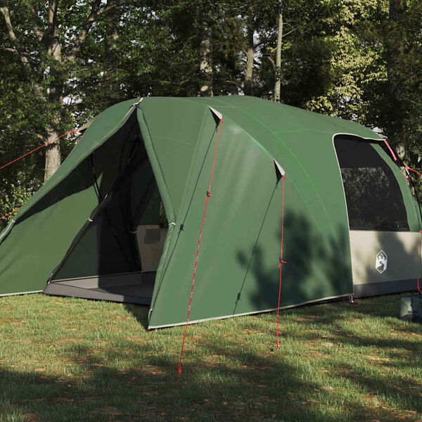 vidaXL Dome Tent with Removable Rainfly Green 455 x 252 x 178 cm