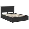 vidaXL Bed Frame with Drawer Black 135 x 190 cm Engineer Wood