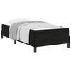 vidaXL Box Spring Bed with Mattress Black 80 x 220 cm Fabric