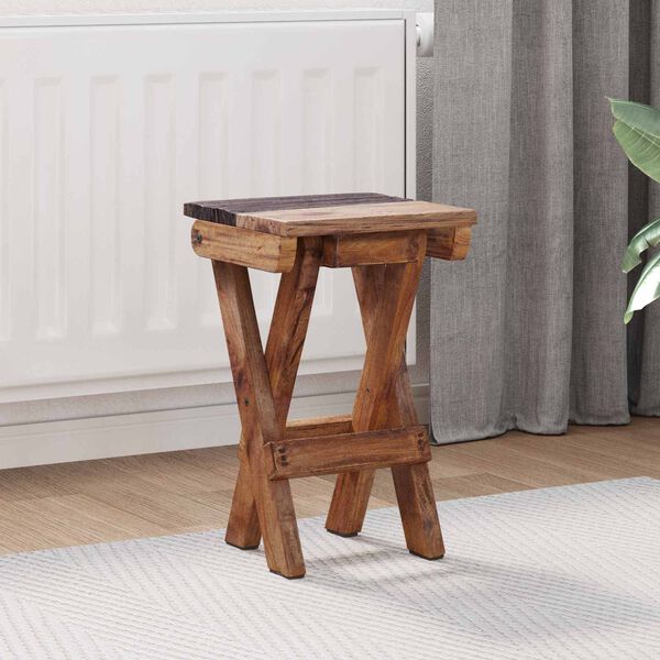 vidaXL Stool Natural 30 x 30 x 48 cm Solid Reclaim wood
