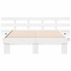 vidaXL Bed Frame with Headboard White 135 x 190 cm Solid Pine Wood