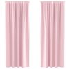 vidaXL Blackout Curtains with Rings 2 pcs Baby Pink 225 x 140 cm