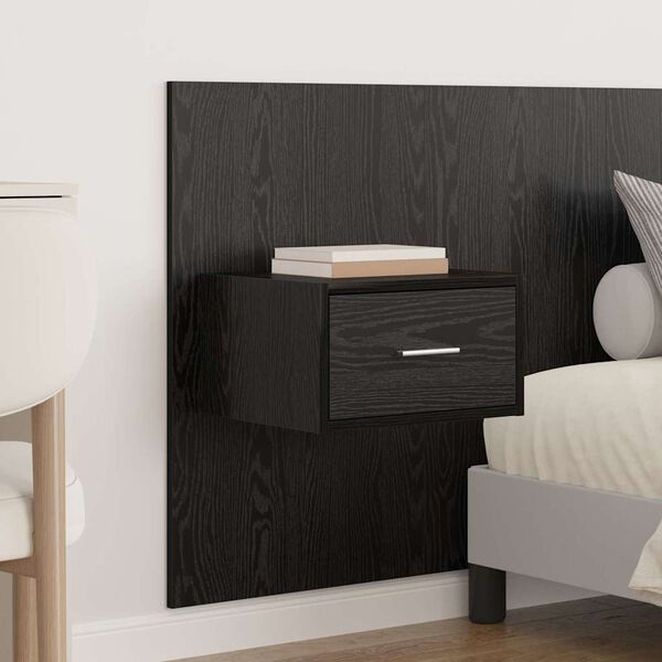 vidaXL Headboard with Cabinet 3 pcs Black Oak Engineered Wood