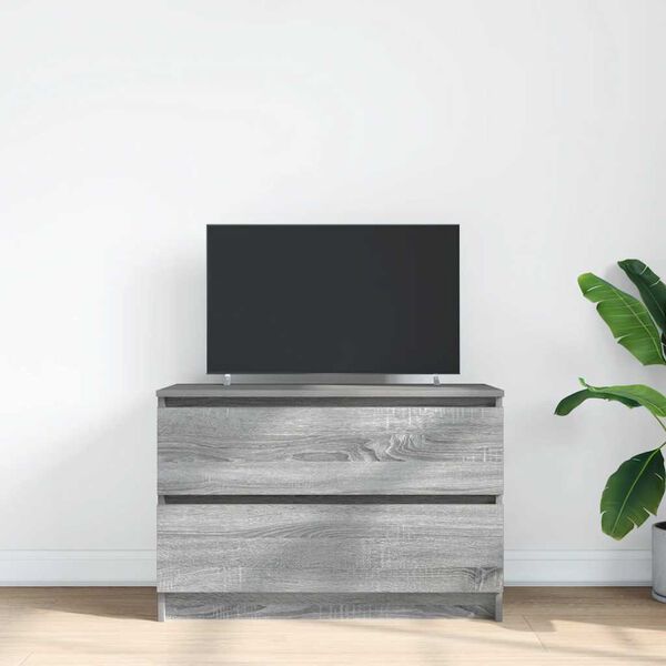 vidaXL TV Cabinet Grey Sonoma 80x35x54 cm Engineered Wood