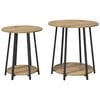 vidaXL Side Table Set 2 pcs Artisan Oak and Black 50 x 50 x 51 cm