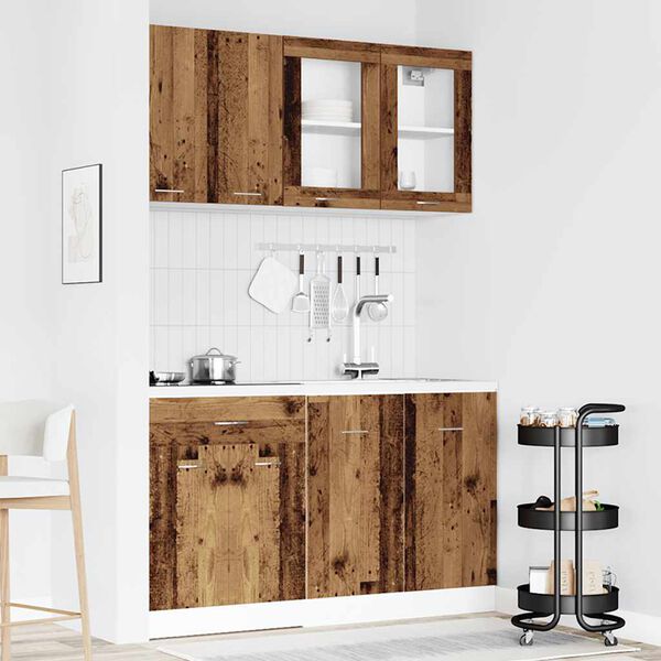 vidaXL 4 Piece Kitchen Cabinet Set Lyon Old Wood Engineered Wood