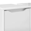 vidaXL Bathroom Basin Cabinet Manual High Gloss White 60 x 30 x 60 cm