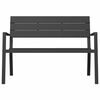 vidaXL Garden Bench Black 118 x 54 x 77cm Steel