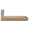 vidaXL Bed Frame with Headboard with Storage Artisan Oak 160 x 200 cm