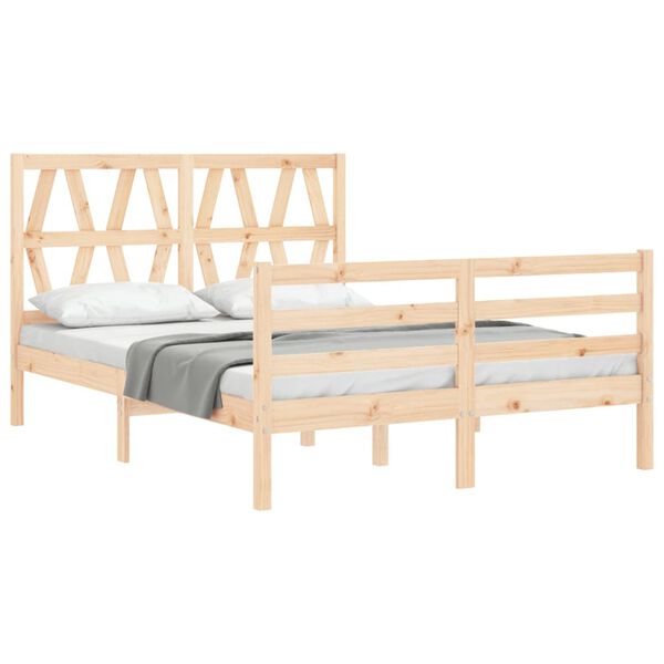 vidaXL Bed Frame without Mattress 140x190 cm Solid Wood