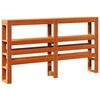 vidaXL Headboard with Shelves Wax Brown 140 cm Solid Wood Pine