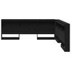 vidaXL Storage Headboard with Shelf Black Oak 180 cm Engineered Wood