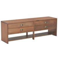 vidaXL TV Cabinet with 4 Drawers 120x30x40 cm Solid Fir Wood