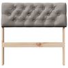 vidaXL Upholstered Headboard Taupe 75 cm Solid Pine Wood