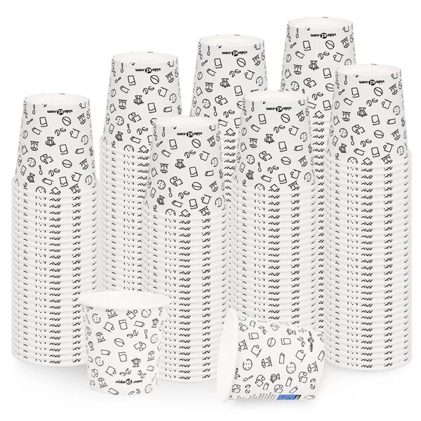vidaXL Coffee Paper Cups 120 ml 250 pcs White and Black