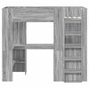 vidaXL Loft Bed Frame with Desk with Storage Grey Sonoma 98.5 x 200 cm
