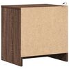 vidaXL Bedside Cabinet with LED Lights Brown Oak Engineered Wood