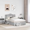 vidaXL Bed Frame Concrete Grey 120 x 190 cm Engineered Wood