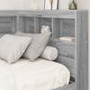 vidaXL Storage Headboard with Shelf Grey Sonoma 80 cm Engineered Wood