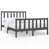 vidaXL Bed Frame without Mattress Grey 140x190 cm Solid Wood Pine