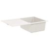 vidaXL Sink White 780 x 500 mm 80% Quartz and 20% Resin