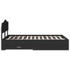 vidaXL Bed Frame with Headboard Black 120 x 190 cm Engineered Wood
