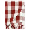 vidaXL Throw Cotton Check 160x210 cm Stone Red