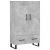 vidaXL Highboard Concrete Grey 69.5x31x115 cm Engineered Wood