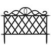 ProGarden Decorative Garden Fence 5 pcs PP Black 48x34 cm