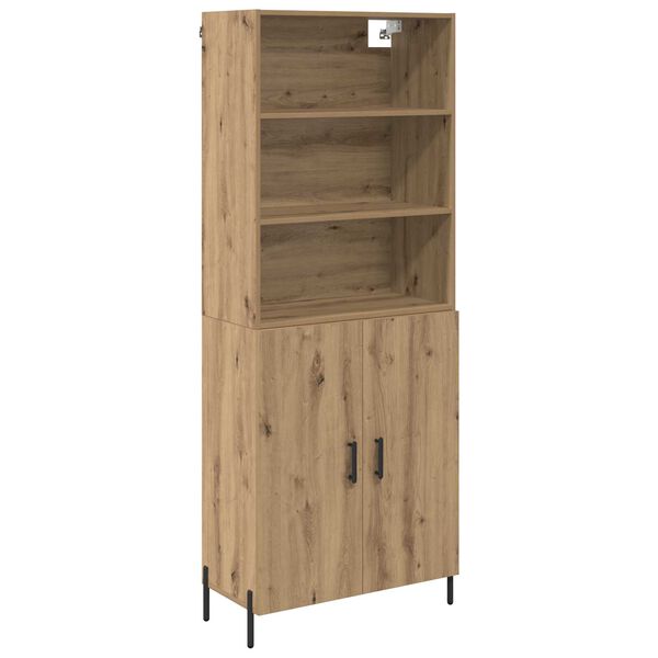 vidaXL Highboard Artisan Oak 69.5 x 32.5 x 180 cm Engineered Wood
