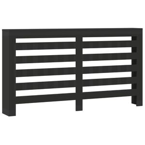 vidaXL Radiator Cover Black 175 x 20 x 82 cm Engineered Wood