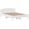 vidaXL Bookcase Bed without Mattress White 140x190cm Solid Wood Pine